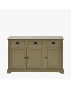 Croft Olive Pine Wood 3 Door 3 Drawer Sideboard Unit