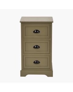 Croft Olive Pine Wood 3 Drawer Unit