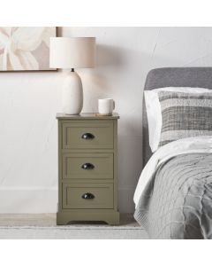 Croft Olive Pine Wood 3 Drawer Unit