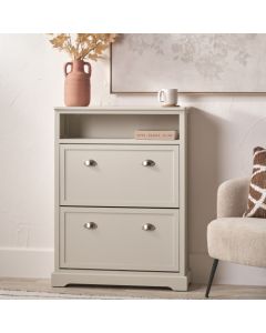 Croft Linen Pine Wood Shoe Storage Unit