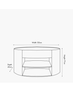 Tivoli Travertine Effect Veneer 1 Drawer Console table