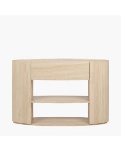 Tivoli Travertine Effect Veneer 1 Drawer Console table