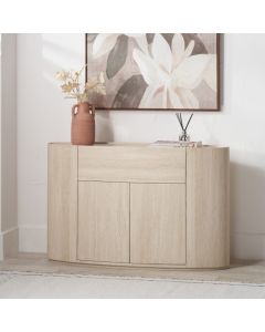 Tivoli Travertine Effect Veneer 1 Drawer, 2 Door Sideboard