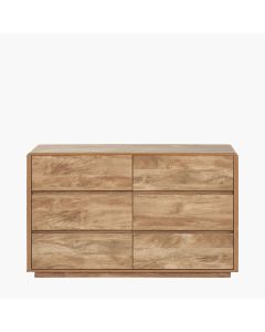 Eversley Oak Effect Veneer 6 Drawer Unit