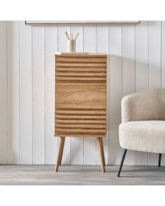 Larvik Natural Eucalyptus Wood 3 Drawer Tall Unit