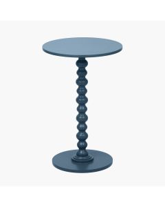 Margot Navy Wood Bobble Side Table