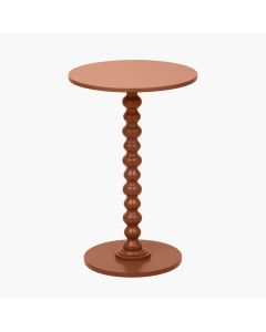Margot Terracotta Wood Bobble Side Table