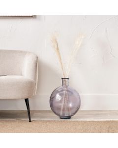 Lilac Round Recycled Glass Vase