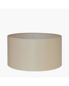 40cm Almond Silk Cylinder Drum Shade
