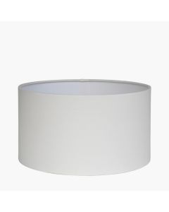 35cm Ivory Poly Cotton Cylinder Drum Shade