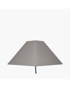 30cm Steel Grey Cotton Tapered Square Shade
