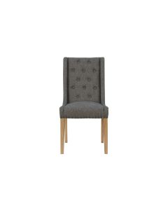 Essentials Button Back and Studded Dining Chair  in Dark Grey
