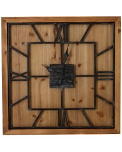 Williston Square Large Wooden Wall Clock