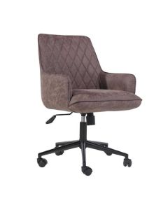 Essentials Diamond Stitch Office Chair in Brown