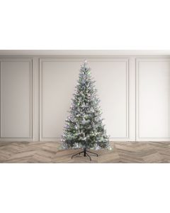 Frosted Dalton Fir 195cm Artificial Christmas Tree with 400 Dual Colour Lights