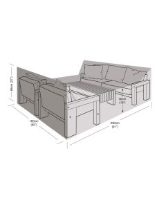 Lounge Set Weather Cover 230x160x69cm