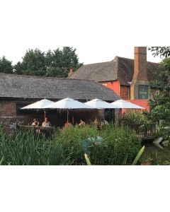 Tradewinds Classic Square Centre Pole Parasol 220x220cm. Ecru Canopy.