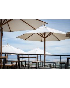 Tradewinds Classic Round Centre Pole Parasol 260cm. Ecru Canopy.