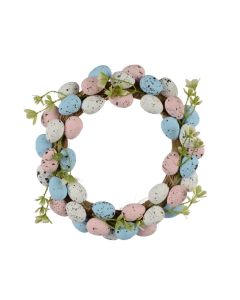 Easter Egg Wreath 28cm Pastel Colours