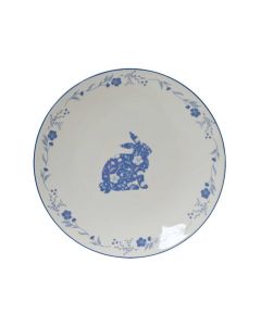 2 x Porcelain Breakfast Plates with Bunny and Flowers