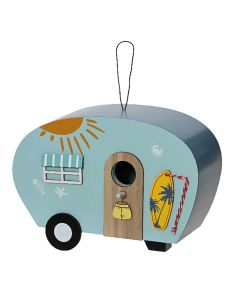 Caravan Birdhouse with Surf Board