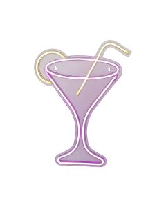 LED Neon Cocktail Glass Sign