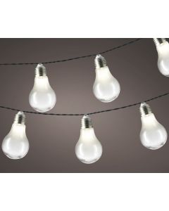Solar Party Lights 10 Warm White LED, Clear Bulb