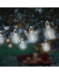 Solar Party Light. 10 Bulbs with Warm White LED. Multifunction