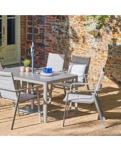 Capri 6 Seat Dining Set with 3.0m Parasol