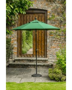 Elizabeth 220cm Round Crank & Tilt Parasol. Forest Green Canopy.