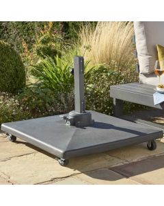 Royce 90kg Plastic Covered Concrete Base with Lockable Wheels (Only Sold with a Royce Cantilever Parasol)