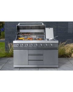 Absolute 6 Burner Gas BBQ with side burner