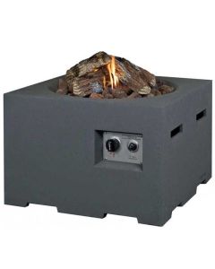 Happy Cocoon Small Square Gas Fire Pit - Grey