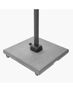 Salerno Hammered Grey Granite 90KG Wheeled Parasol Base
