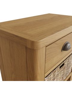 Essentials 1 Drawer 1 Basket Unit in Rustic Oak
