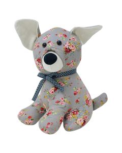 Floral Dog Novelty Door Stop