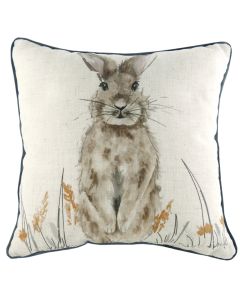 Oakwood Hare Square Cushion Beige