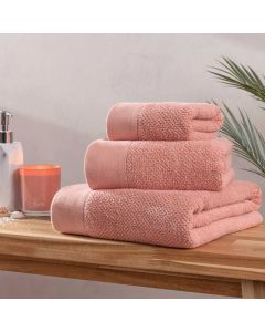 Textured Weave Towel Bath Sheet (90x150cm) - Blush