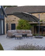 Platinum Voyager T1 Cantilever Parasol 300cm Round.  Luna Grey Canopy 