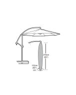 Cantilever Parasol Weather Cover 216x152 circ - Up to 400cm Parasol