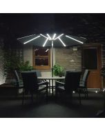 Elite 270cm Solar LED Crank & Tilt Parasol in Anthracite