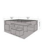 Small Square Casual Dining Set Weather Cover 250x250x71cm
